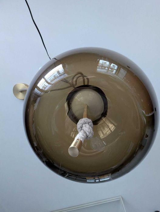 Brokis Lampa wisząca Knot Sfera śr. 50 cm przydymiony brąz