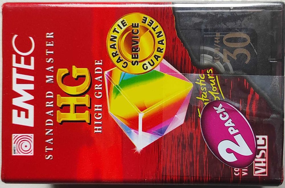 Cassetes VHS-C - EMTEC - PHG 30 - NOVAS - Pack 2 Unidades