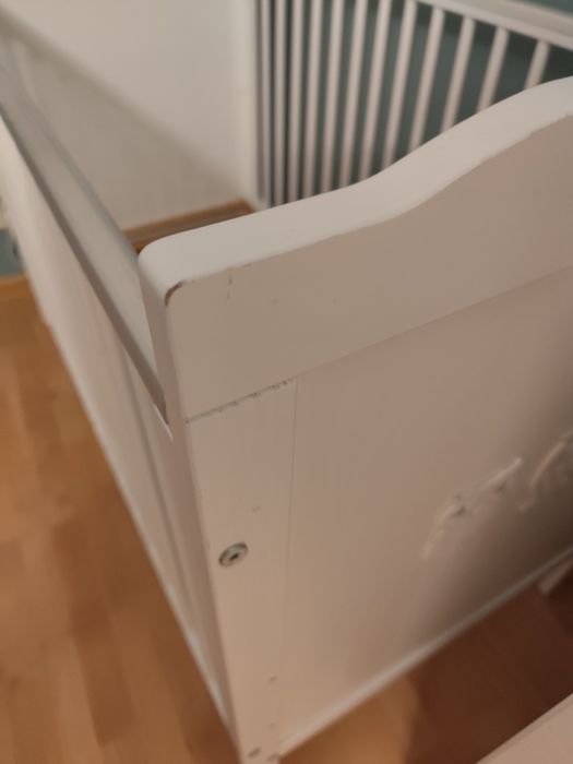 Białe łóżeczko marselle 120x60