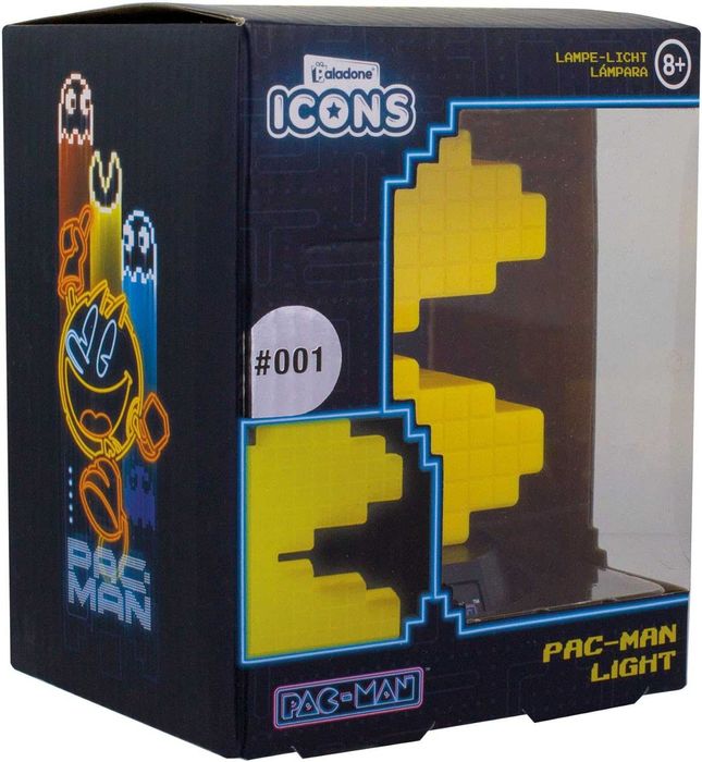 Lampka Nocna PAC-MAN Mała/ PACMAN Pixelated Light 3D Nowa Poznań