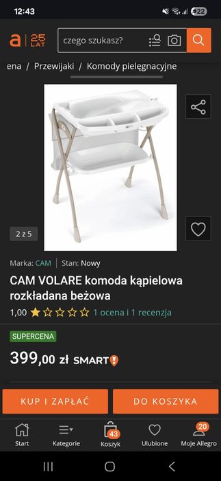 Wanienka z przewijakiem. OKAZJA!
