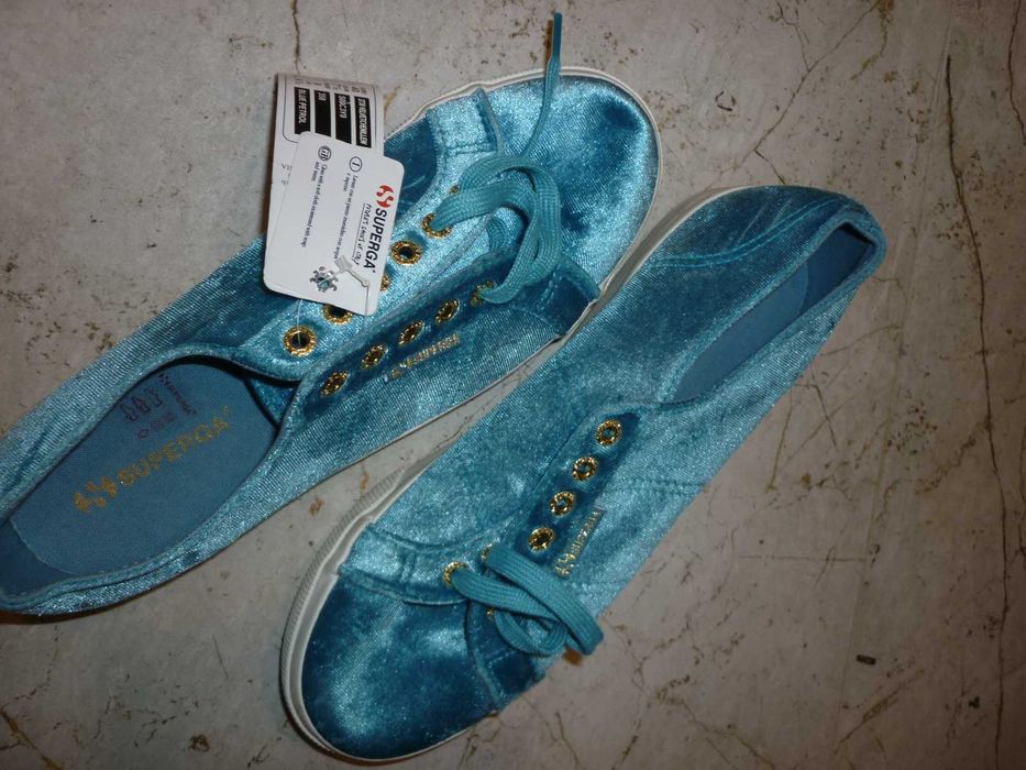 Superga aksamitne trampki nowe z metką