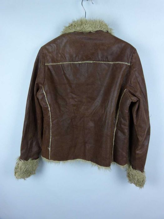 Look skórzana kurtka na futerku skóra leather 14 / 40