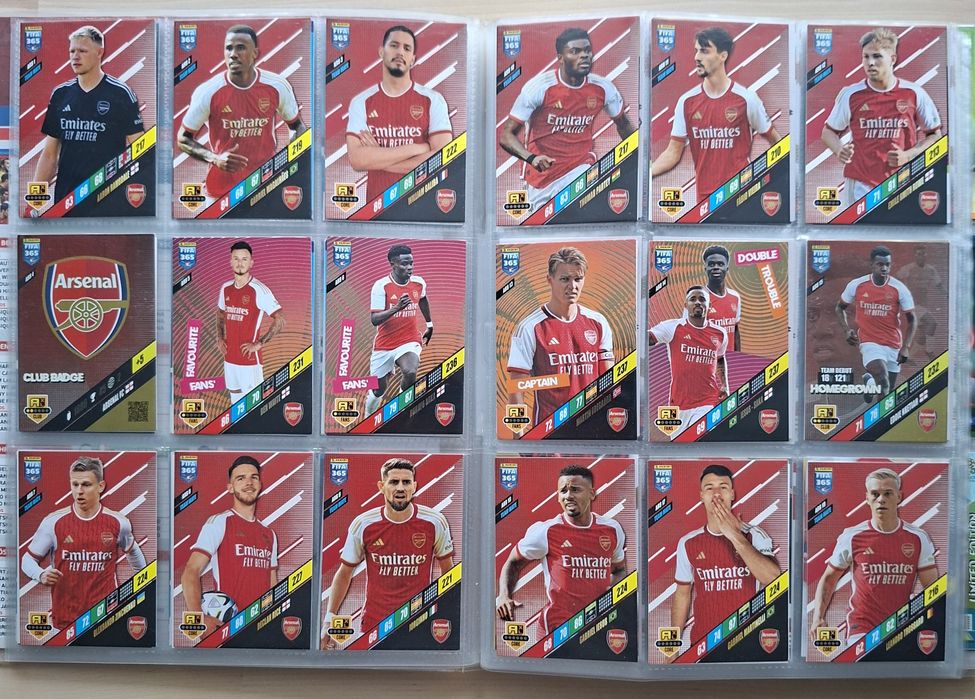 Karty piłkarskie Arsenal Londyn panini topps match attax fifa 365