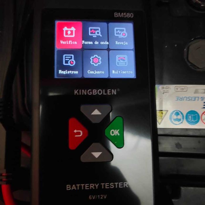 Analisador testador  de bateria de 6 ou 12 volts
