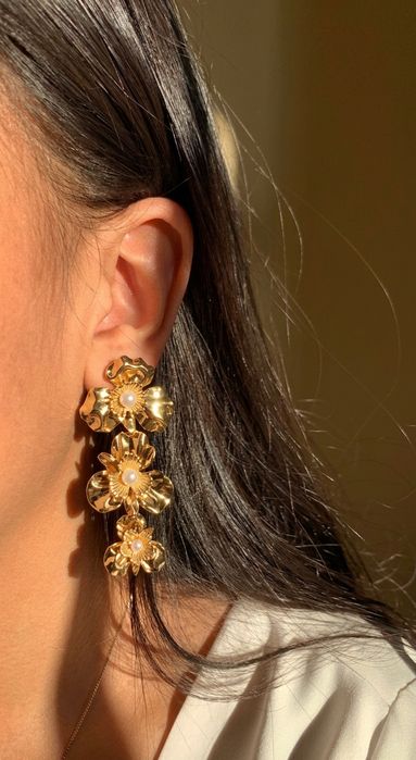 Nowe / kolczyki / ASOS / kwiaty / vintage / bogato zdobione /
