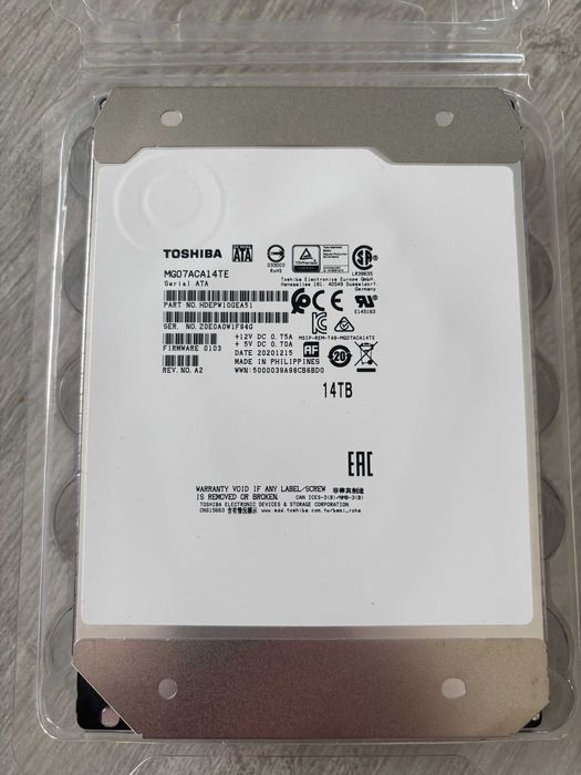 Dysk HDD Używany Toshiba 3,5" 14TB MG07ACA14TE