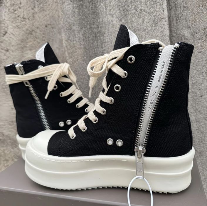 Rick Owens DRKSHDW Double Bumper Ramones High с вышишвкой пентограмма