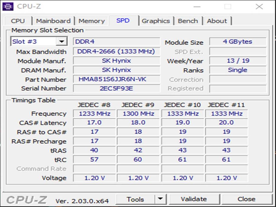 DDR4 4GB HyniX 2666