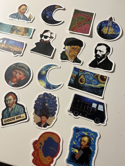 20 autocolantes Stickers Van Gogh pintor artista noite estrelada