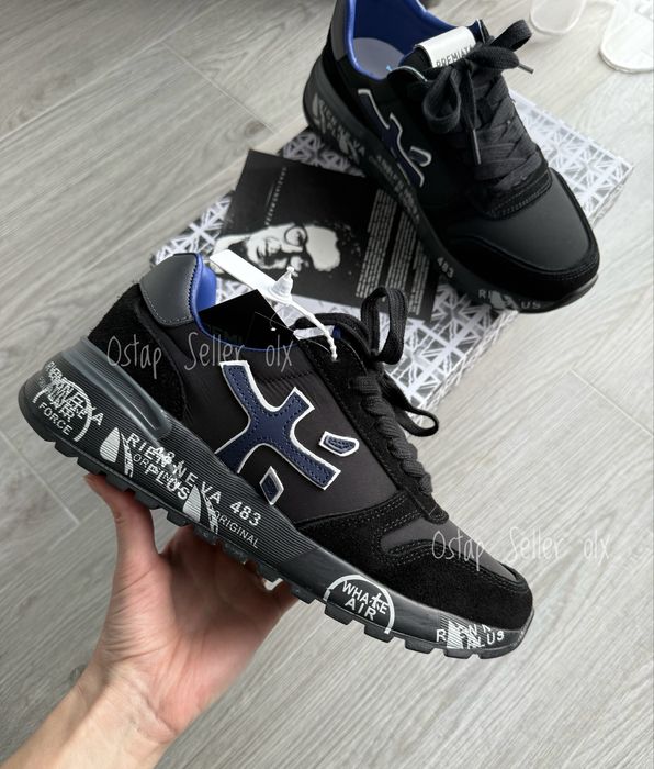 MADE IN ITALY Кроссовки Premiata Mick Black Blue (IN BOX)