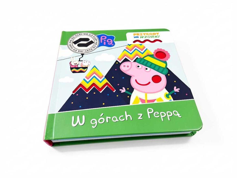 D034 Książka Świnka Peppa W Górach Z Peppą Przygody We Wzorki Edukacyjna Zabawa Dla Dzieci Twarda Oprawa Kolorowe Ilustracje Bajka Dla Najmłodszych