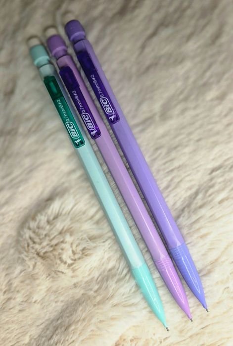 3x Ołówek Automatyczny BIC Matic Pastelowy z Gumką