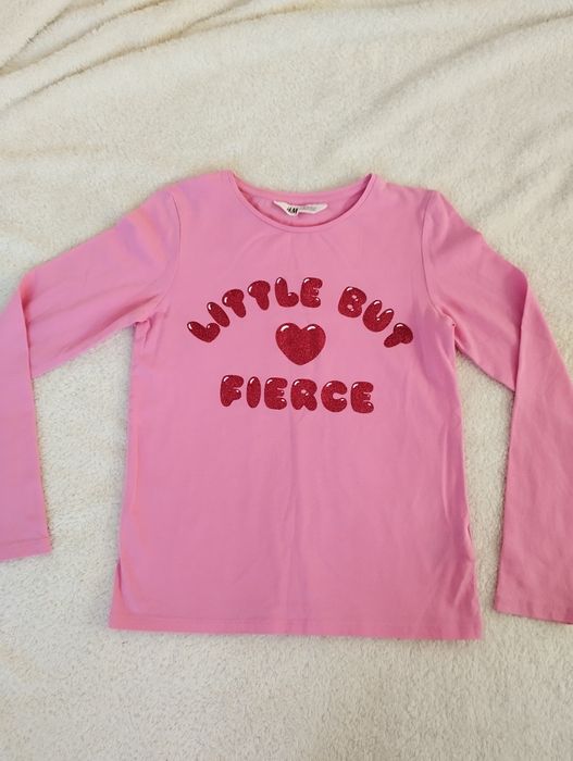 T-shirt z długim rękawem bluzka H&M 134/140