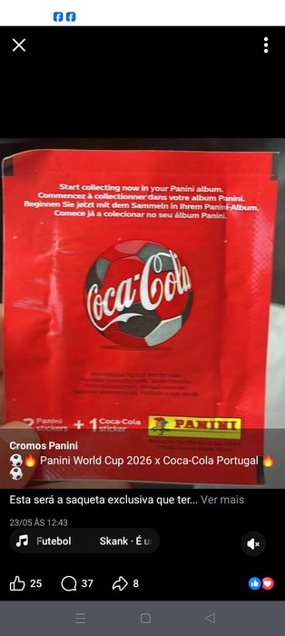 10 saquetas vindas da coca cola para  venda 10€ unidade