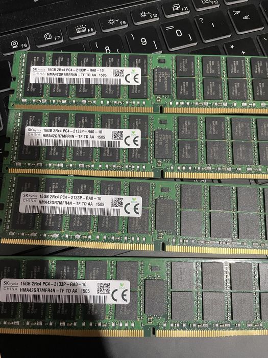 Memórias ECC 64GB DDR4 2133Mhz (4x16Gb]64729938249859120
