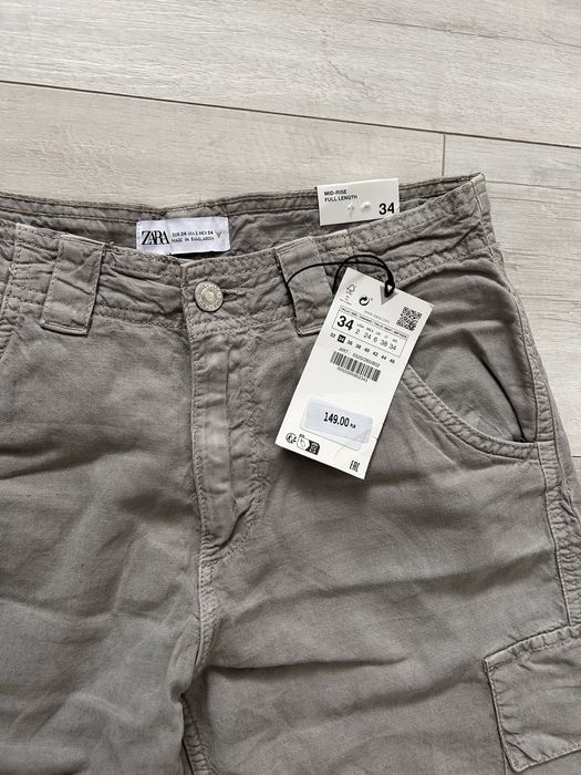 Штани zara cargo pants нові з приємного матеріалу на низькій посадці
