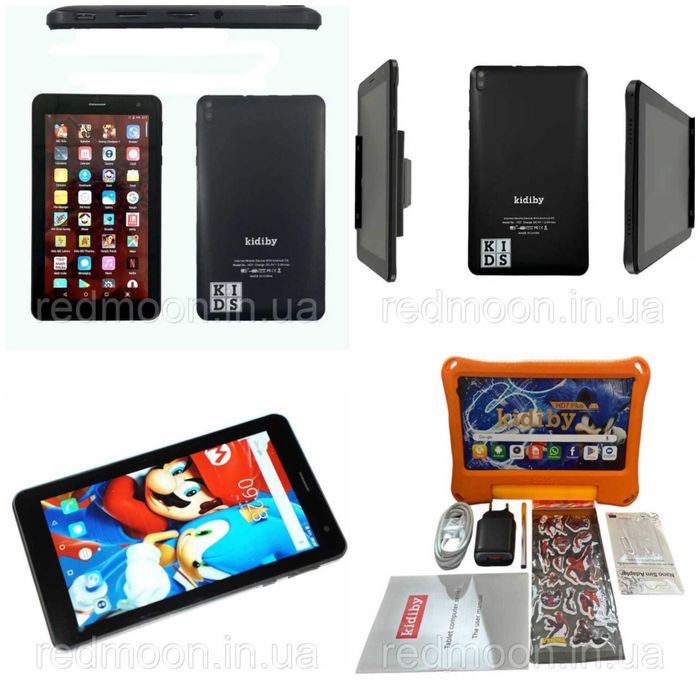 Ігровий планшет андроїд,Дитячий планшет IPS7 8.128GB, 4G+ чохол Kidiby