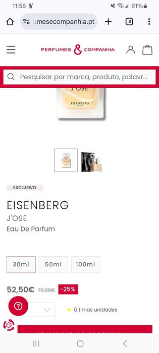 Perfume J'ose Eisenberg
