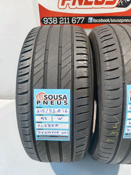 2 pneus semi novos 215-55R16 Kleber - Oferta dos portes