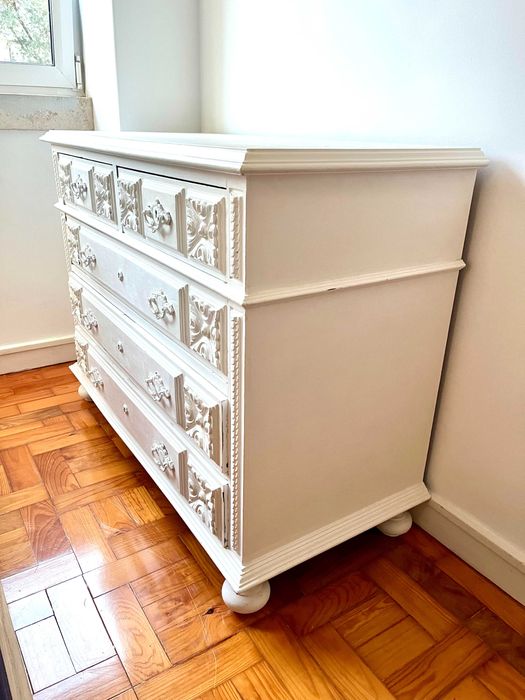 Conjunto de mobília de quarto em madeira maciça