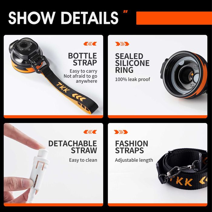 Пляшка для води шейкер для залу спортивна вело TKK 1022 1600мл Тритан