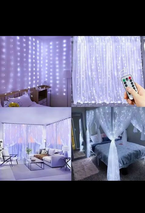 Гірлянда штора USB 3*3 з гачками 3*2  Роса 20 метрів  є Опт