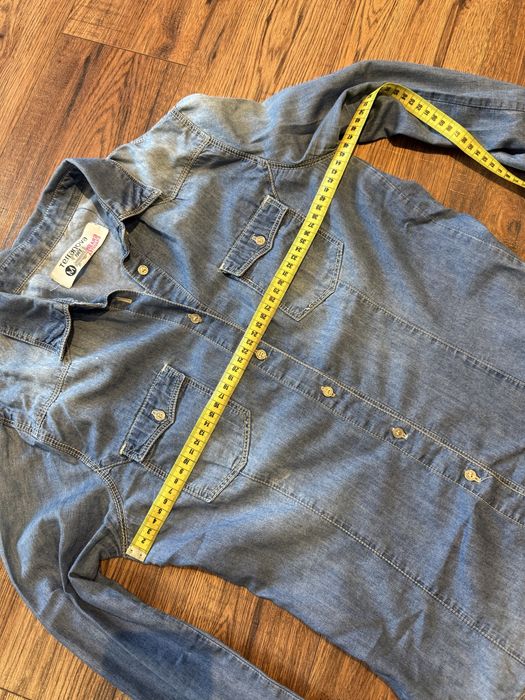 Koszula z długim rękawem, cienki jeans, rozmiar M 38, Terranova