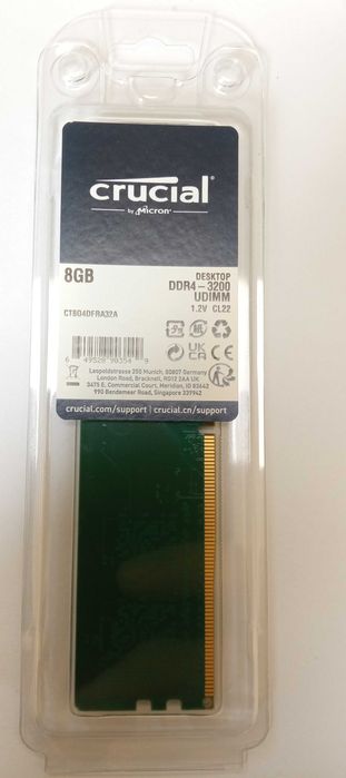 Пам'ять для настільних ПК Crucial 8 GB DDR4 3200 MHz (CT8G4DFRA32A)