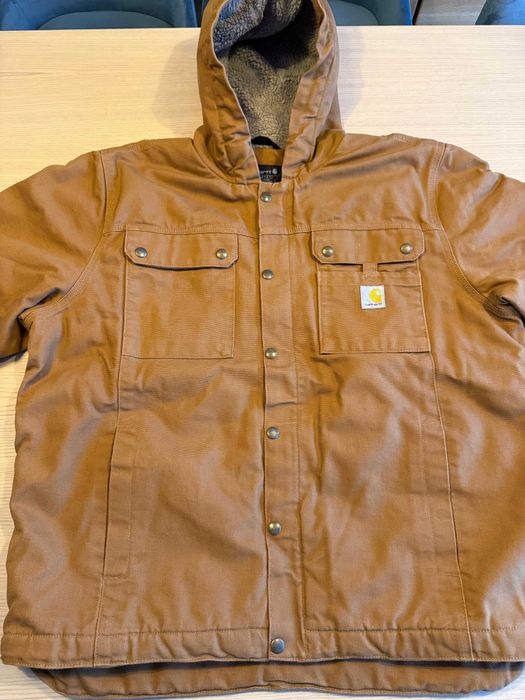 Kurtka Carhartt Washed Duck Sherpa-Lined Utility Bartlett roz. L NOWA