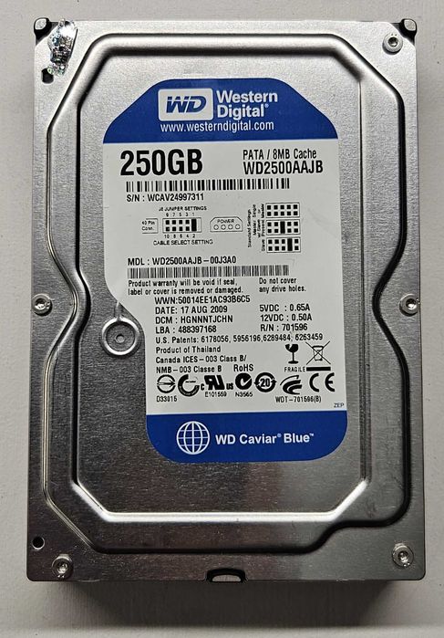 Dysk HDD IDE/ATA 250GB 3.5" WD Blue
