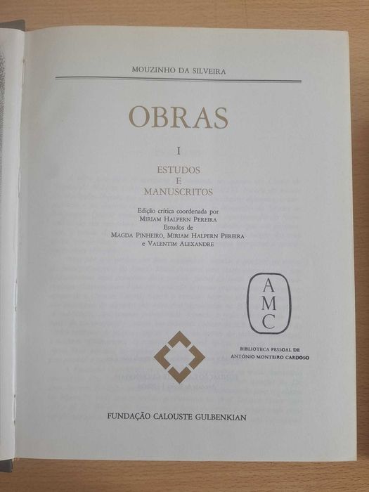 Obras - Mouzinho da Silveira