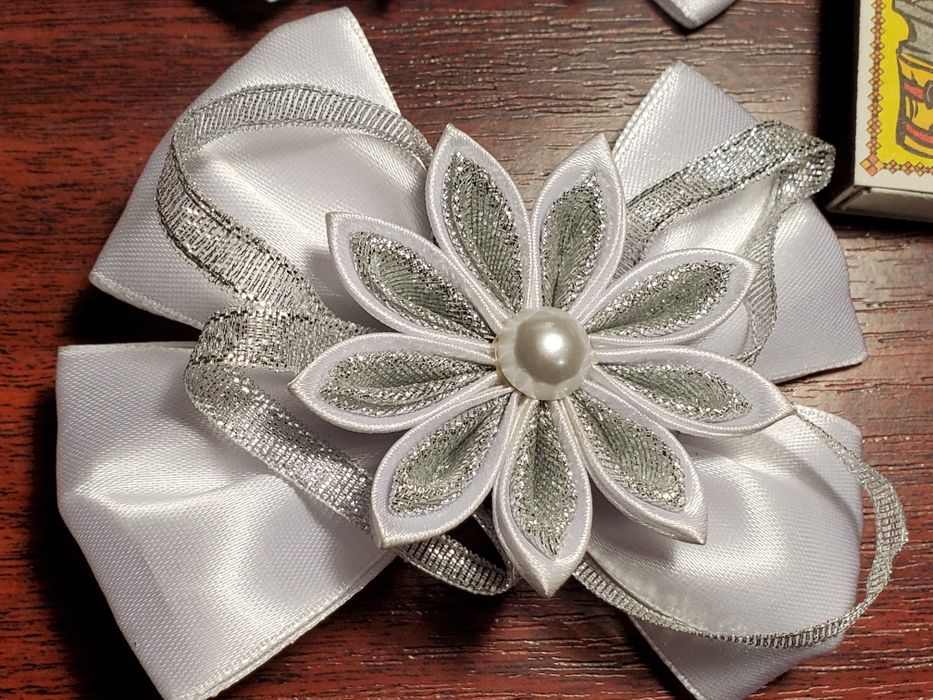 Заколки в стиле канзаши. Ручная работа.