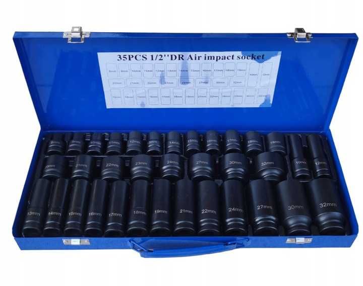 Великий набір торцевих ударних головок 1/2 8 32 мм 35 шт Silver S11663