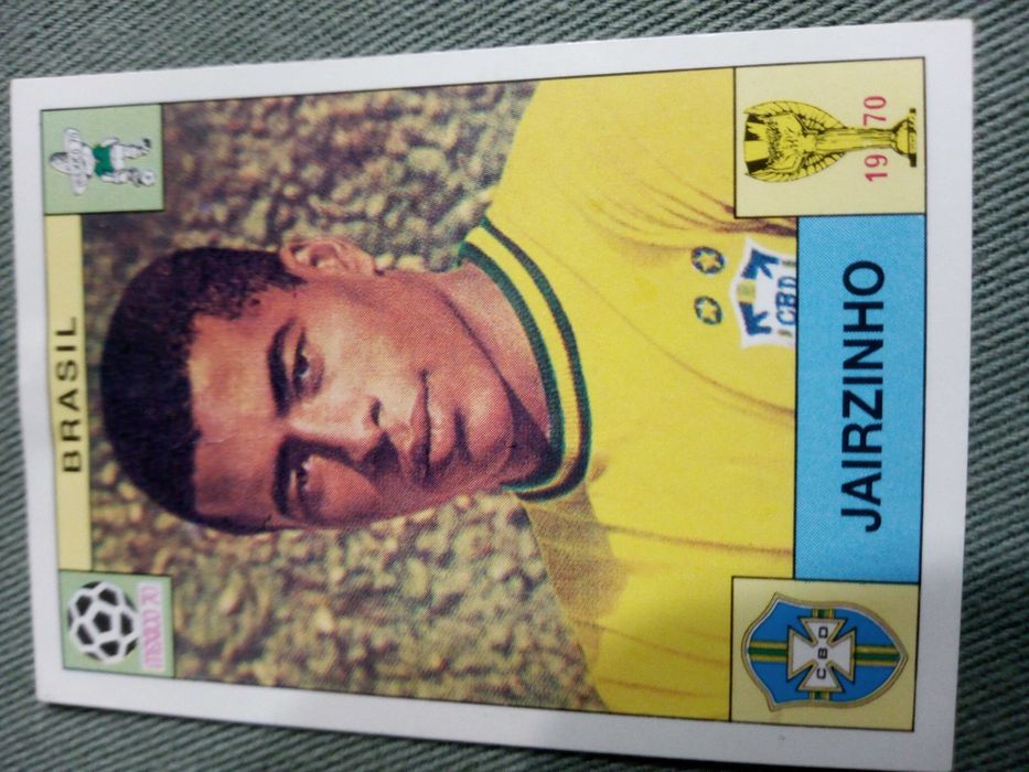Cromo Panini World Cup Story de Jairzinho no Mundial 70