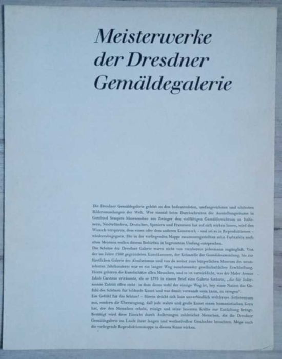 Arcydzieła Galerii Obrazów w Dreźnie 1968 rok