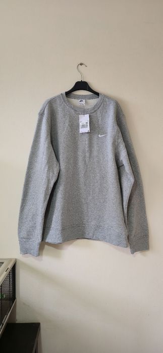 Nowa Bluza Nike Crewneck Szara Klasyczna Swoosh XXL męska