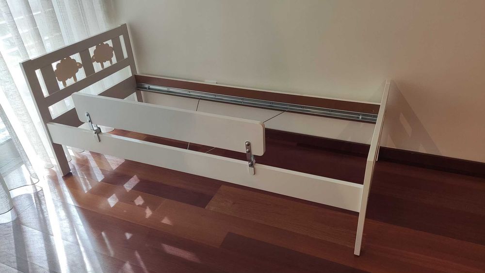Barra de segurança cama IKEA branca