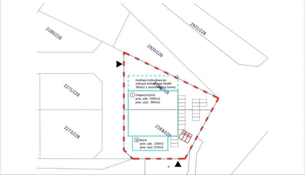Działka pod inwestycję/produkcję – Sośnicowice – 3 289 m²