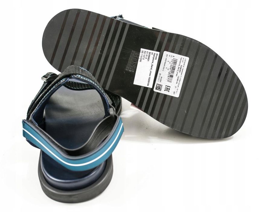 Hugo Boss sandały męskie, roz 42 (8) nowe, czarne, 100 % oryginał