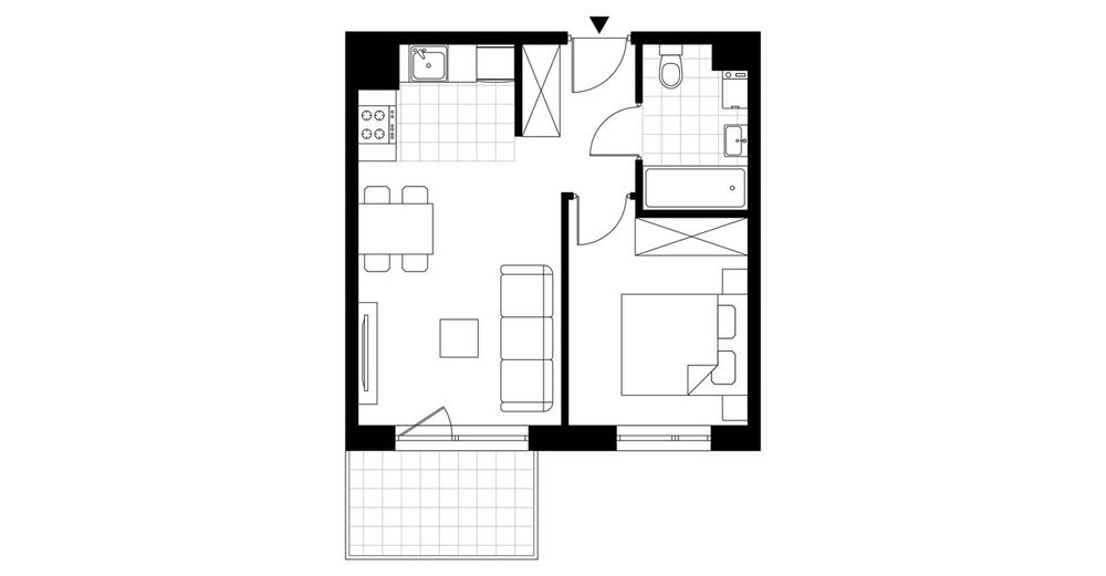 2-pokojowe mieszkanie 38m2 + balkon Bez Prowizji