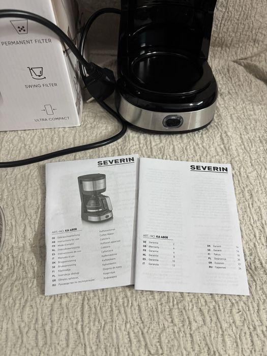 Máquina de café de filtro Severin KA4808 de 750w - 4 Chávenas Nova