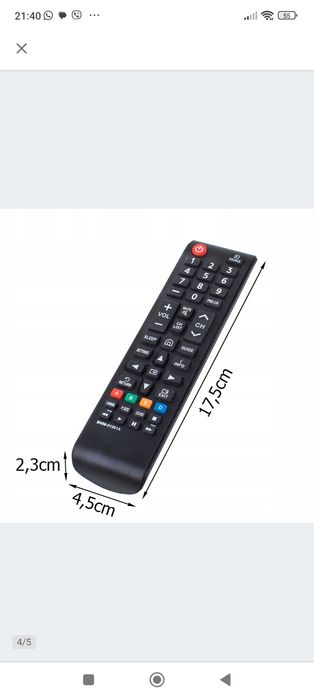 Pilot Do TV Telewizora Do Samsung Smart TV 01301a Uniwersalny Zamiennik AAA