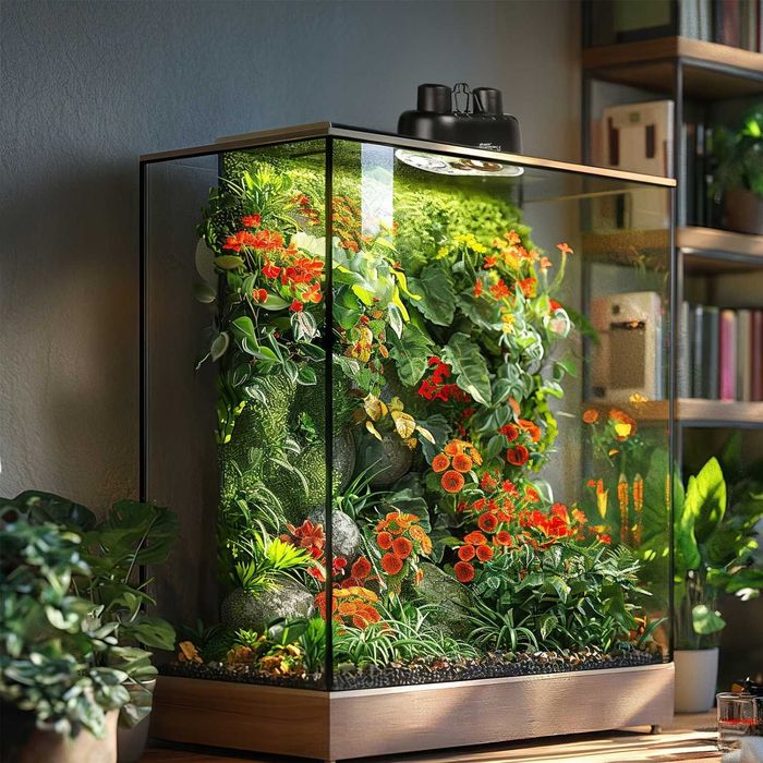 Klosz podwójny / na 2 oprawki ceramiczne do terrarium.