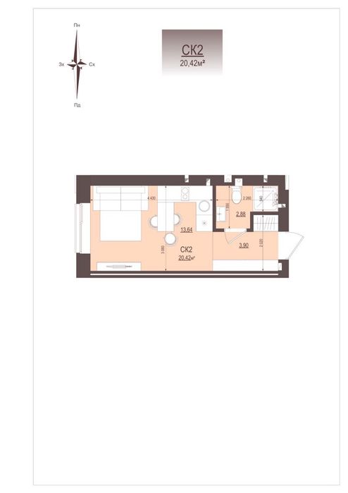 Продаж квартири біля Бучанського Парку, 13800$