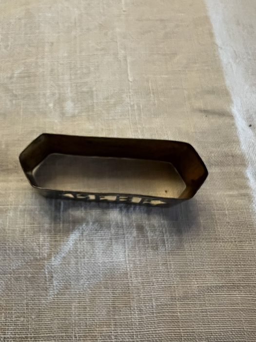 Marcador de guardanapo em prata