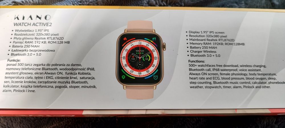 Smartwatch Kiano active 2 nowy