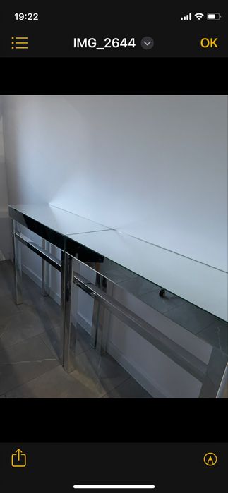 Lustro z konsolą toaletka