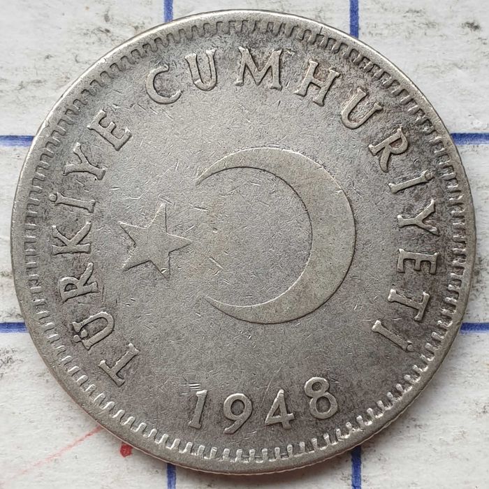 Turcja 1 lira 1948
