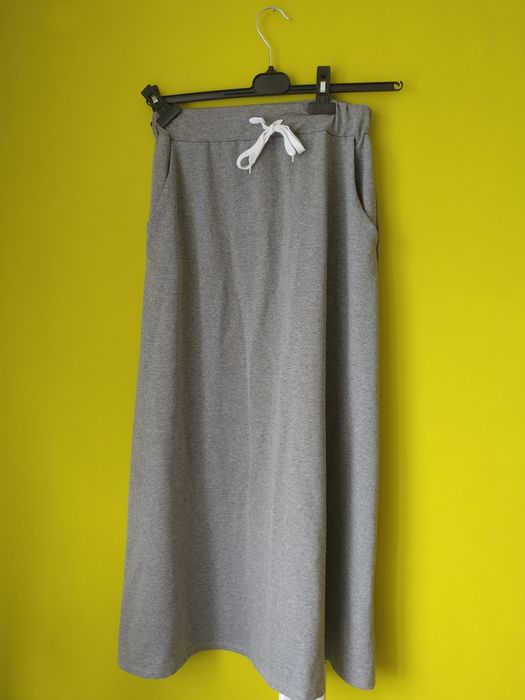 bawełniana spódnica maxi z kieszeniami xs-m